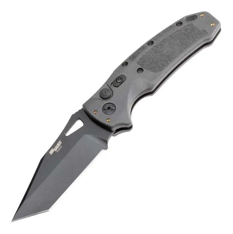 HOGUE K320A TACTICAL 3.5" AUTO FOLDER TANTO BLADE POLY GREY
