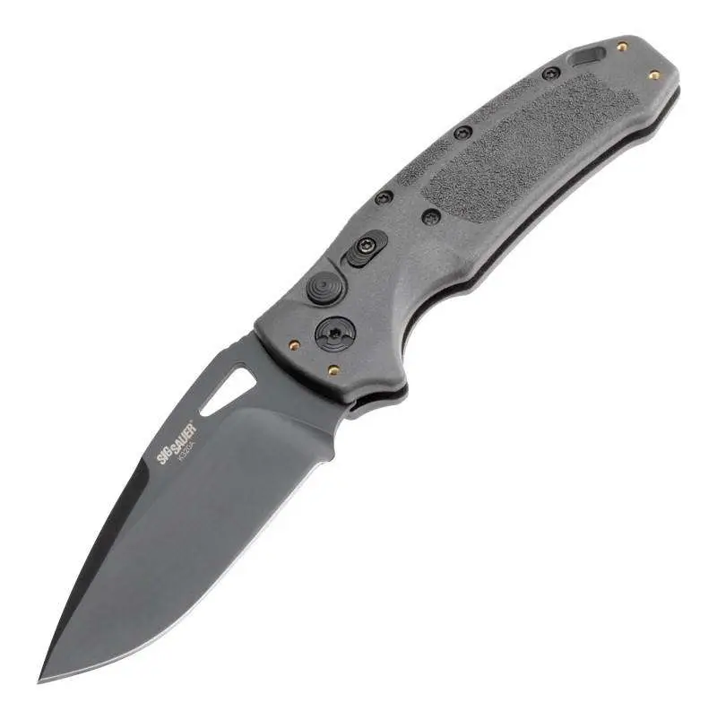 HOGUE K320A TACTICAL 3.5" AUTO FOLDER DROP POINT BLD POLY GRY