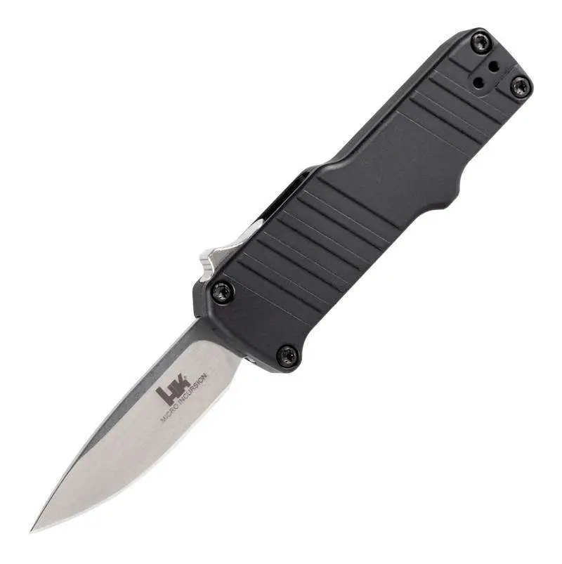 HK MICRO 1.95IN AUTO CLIP POINT BLDE BLK