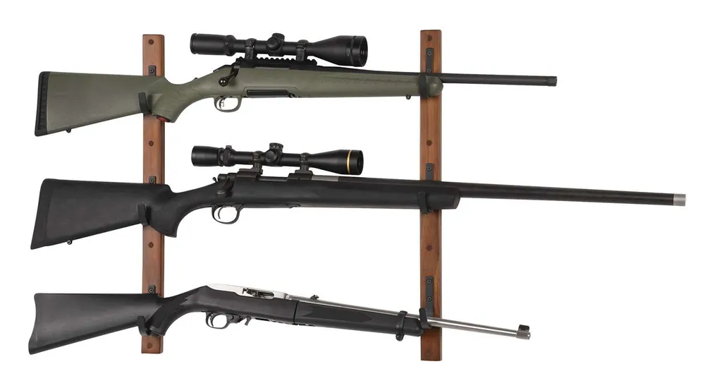 ALLEN 5656 GUN COLLECTOR 3 PLACE, WOOD W/METAL
