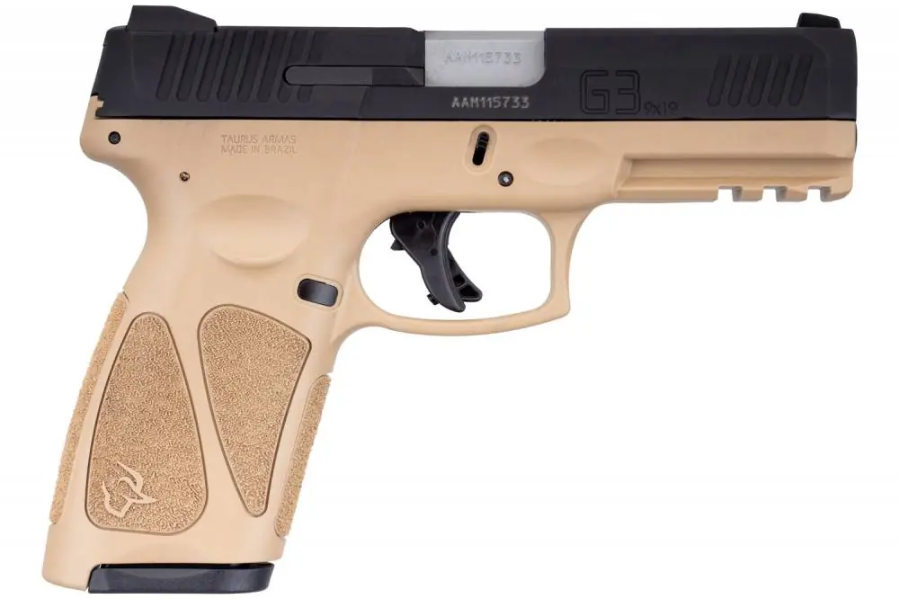 Taurus 1G3941T15 G3 9mm Luger 4" 15+1, 17+1 Tan Matte Black Steel Black Polymer Grip