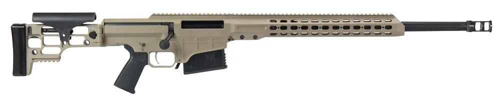 Barrett 14390 MRAD 300 Win Mag 24" Fluted 10+1 Flat Dark Earth Cerakote Flat Dark Earth Folding w/Adjustable LOP Stock Black Polymer Grip