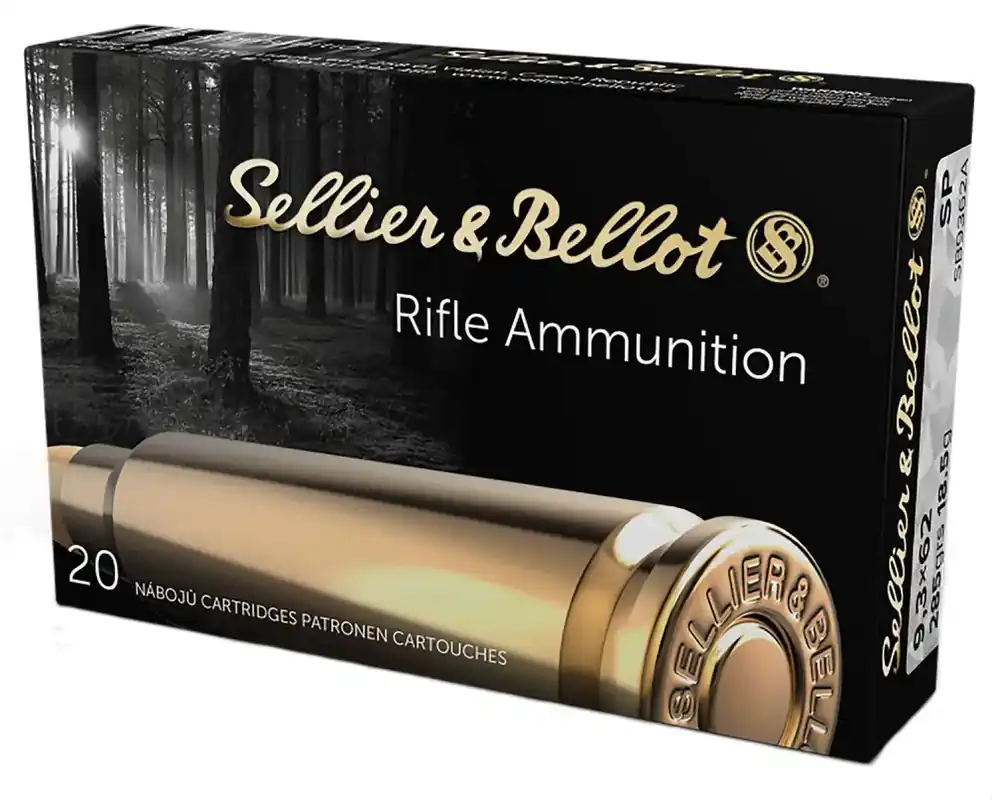 Sellier & Bellot SB9362A Rifle 9.3mmx62 Mauser 285 gr Soft Point (SP) 20 Round Box
