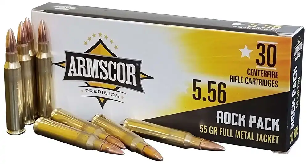 Armscor 50113 Rifle Ammo rock pack 5.56x45mm NATO 55 gr Full Metal Jacket (FMJ) 30 Round Box