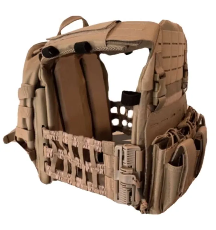 GUARD DOG BODY ARMOR CERBERUS PLATE CARRIER FDE ADJUSTABLE WITH MULTIPLE POUCHES
