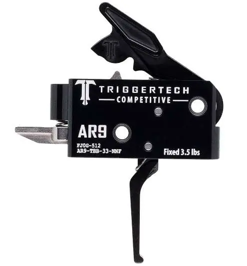 TRIGGER TECH AR9 COMPETITIVE FLAT BLK/BLK 2 STAGE TRIGGER 3.5 LB