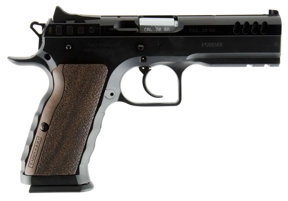 Italian Firearms Group (IFG) TFSTOCKI38 Stock I 38 Super 4.45" 17+1 Wood Grip Black Slide