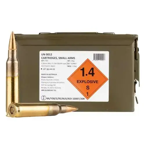 ADI FI 5.56mm, 62gr fmj 900rd M2A1 Ammo Can