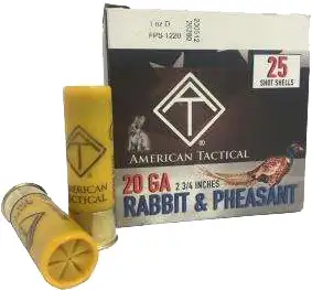 ATI GAME LOAD AMO 20GA #8 1 OZ 2.75 DRAM 2 3/4" 250RD CASE