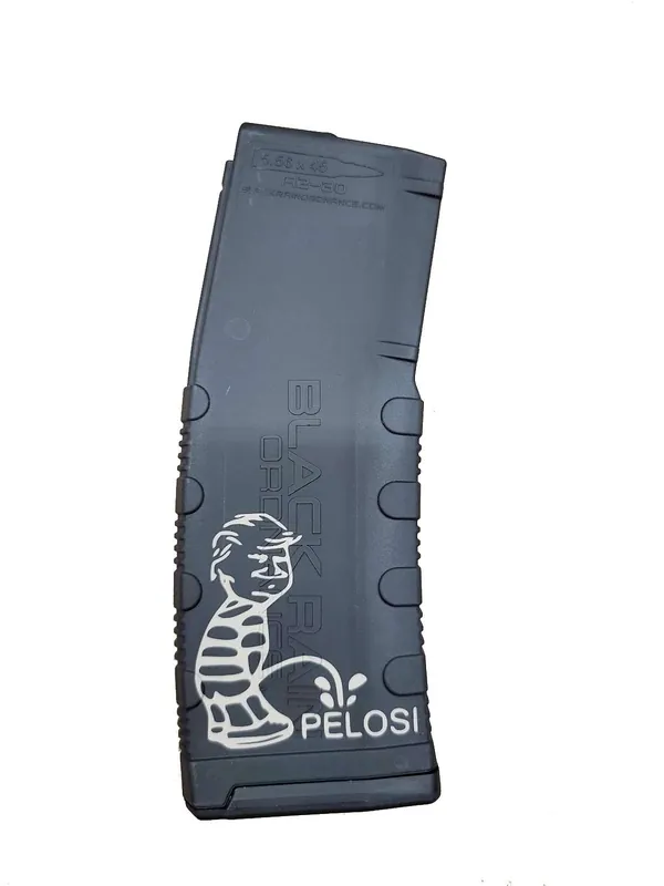 BLACK RAIN LASER ETCHED MAGAZINES 30RD PELOSI