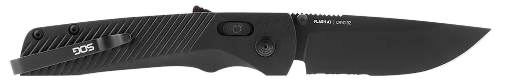 FLASH AT BLACKOUT PARTIALLY SERRATED FLD