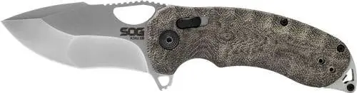 SOG KNIFE KIKU XR SATIN 3" PLAIN EDGE SATIN/BLACK