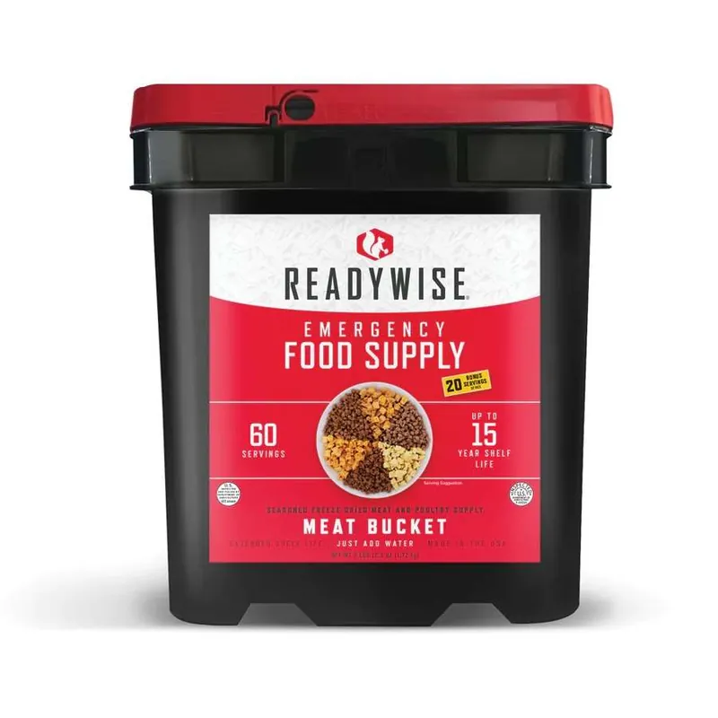 Wise Foods 07702 Grab N Go Bucket Freeze Dried Meat/Rice 60 Servings per Bucket