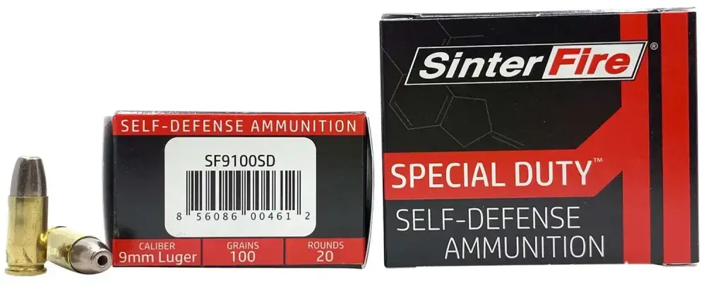 Honor Defense SF9100SD Hi-Performance Duty 9mm Luger 100 gr Hollow Point Frangible 20 Round Box