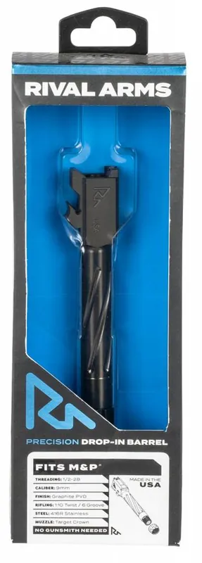 Rival Arms RA20S202B Threaded V1 S&W M&P 9 Graphite PVD 416R Stainless Steel
