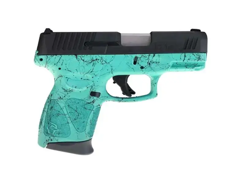 TAU G3C 9MM 3.26 3 12RD CYAN W/BLK SPLATTER