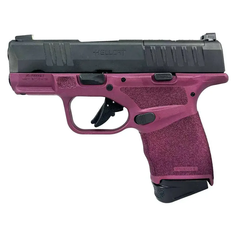 HELLCAT 3"" MICRO CMPT OSP 9MM 2MAGS OPTICS RDY-BLK CHERRY FRAME ONLY