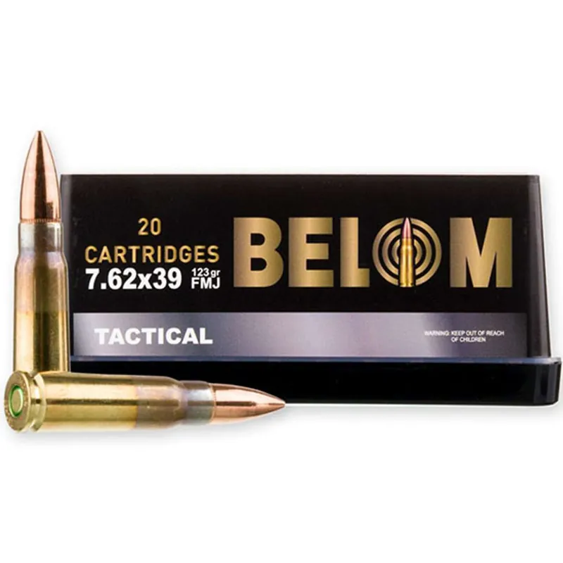 BELOM 7.62X39 123G FMJ BRASS 20RD/BX 480RD/CS