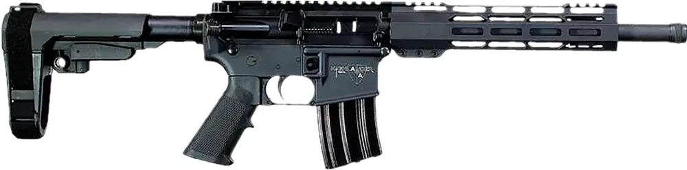 Alexander Arms PHI50ST Highlander 50 Beowulf 7+1 12" Black Fluted Threaded Barrel, Black Anodized Picatinny Rail Receiver, SB Tactical SBA3 Brace, Black Ergo Grip
