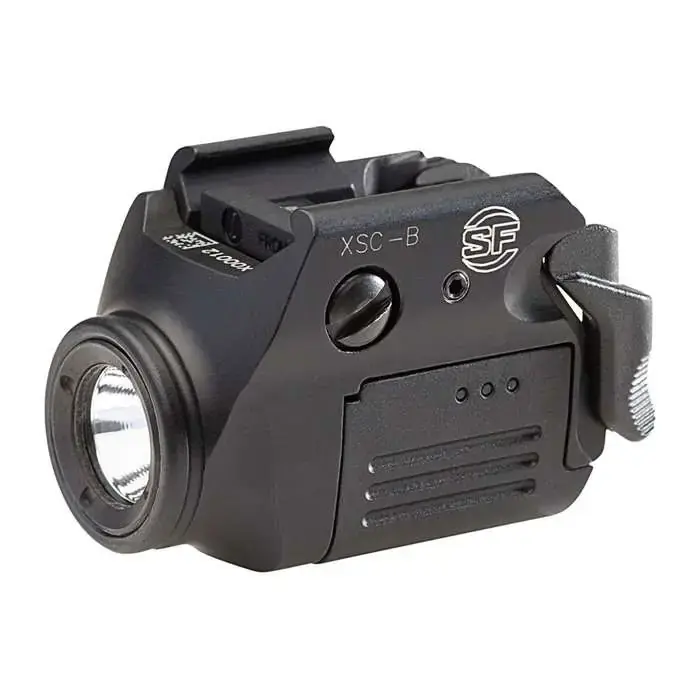 MICRO-COMPACT PISTOL LIGHT, UNIVERSAL FOR COMPACT AND SUB-COMPACT PISTOLS, 3.7V RECHARGEABLE BATTERY, 350 LUMENS, TYPE III ANODIZED ALUMINUM, BLACK