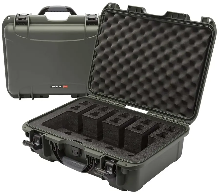 NANUK 925-4UP6 NANUK CASE W/FOAM 4UP - OLIVE