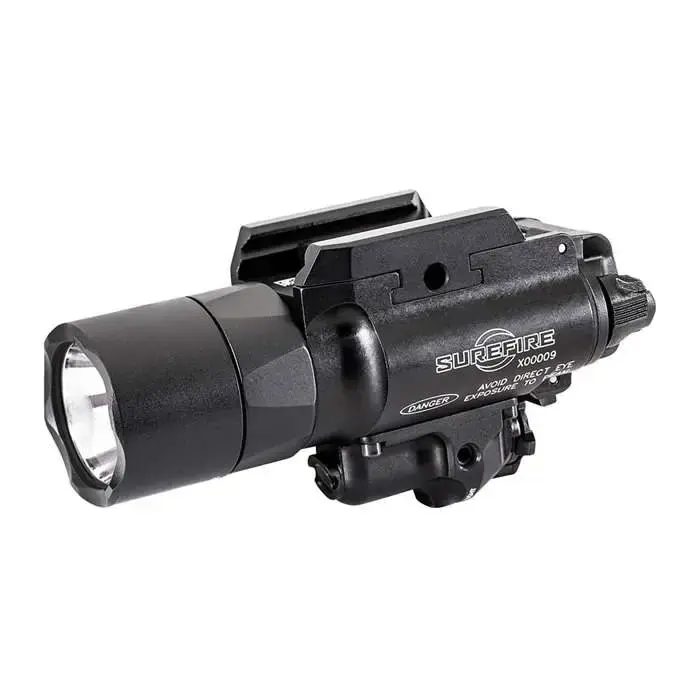 X400 TURBO, 6V, UNIVERSAL/PICATINNY THUMBSCREW RAIL MOUNT, HIGH-CANDELA, 635 nM RED LASER, BLACK, Z-XBC PUSH/TOGGLE SWITCH