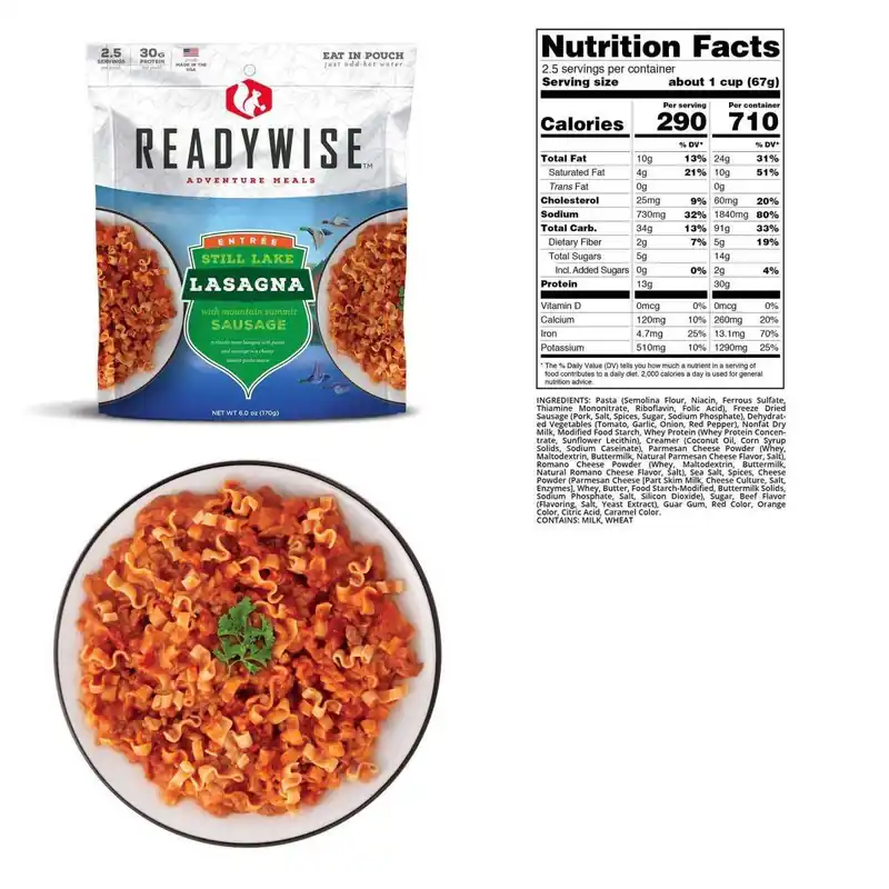 Wise Foods 05905 Cheesy Lasagna Pack of 6