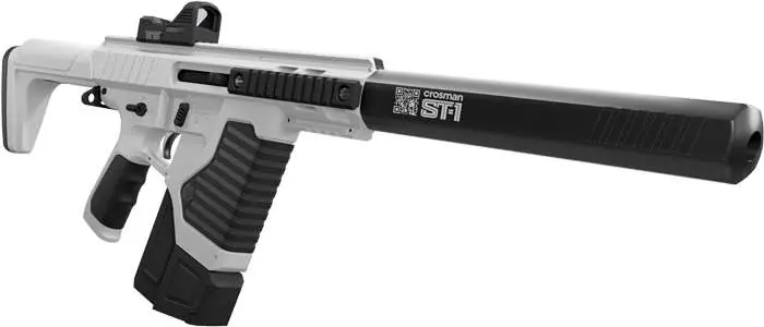 CROS FULL AUTO ST1 W/ RED DOT WHT/BLK AIR RIFL