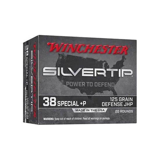 WIN SLVRTIP 38SPL+P 125GR JHP 20 Round Box