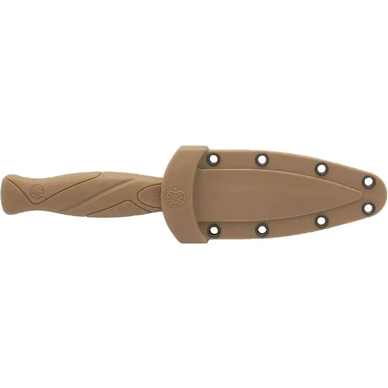 S&W KNIFE FDE BOOT KNIFE 2.75" BLADE W/FDE SHEATH & CLIP