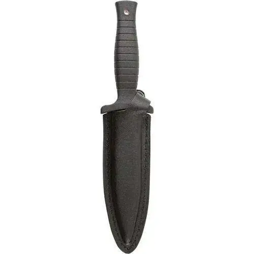 BTI Tools LLC SWHRT9B S&W HRT Boot Knife 4.75" Spear Point Dual-Edged Plain Black 7Cr17 Stainless Steel/Rubber Wrapped Handle Fixed