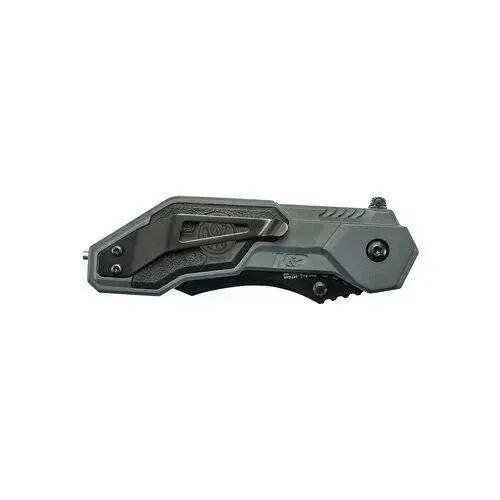 BTI Tools LLC SWMP1BS S&W M&P 2.90" Clip Point Part Serrated Black 4034 Stainless Steel Gray Aluminum Handle Folding