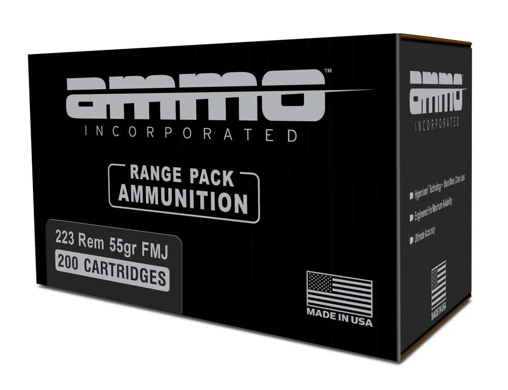 AMMOINC 223055FMJA200 223 55 FMJ 200 Round Box
