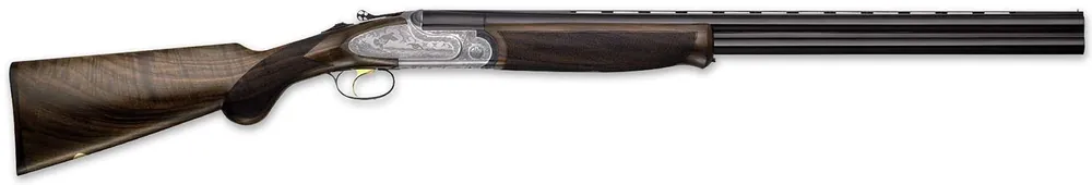 F.A.I.R. FR-JBPRTG-4128 Jubilee Prestige 410 Gauge with 28" Barrel, 3" Chamber, 2rd Capacity, Chrome Metal Finish & Walnut Fixed Stock, Gold Trigger Ambidextrous Hand Includes Hard Case