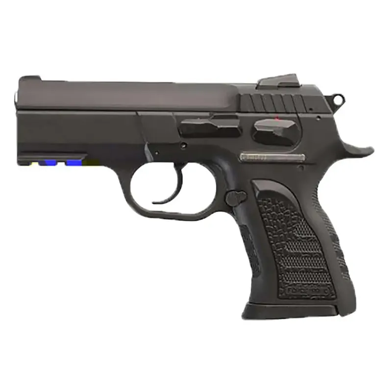 Tanfoglio IFG TF-COMPACTF-10 Force Compact F 10mm Auto Caliber with 3.62" Barrel, 11+1 Capacity, Overall Black Finish, Picatinny Rail Frame, Serrated Steel Slide & Rubber Grip