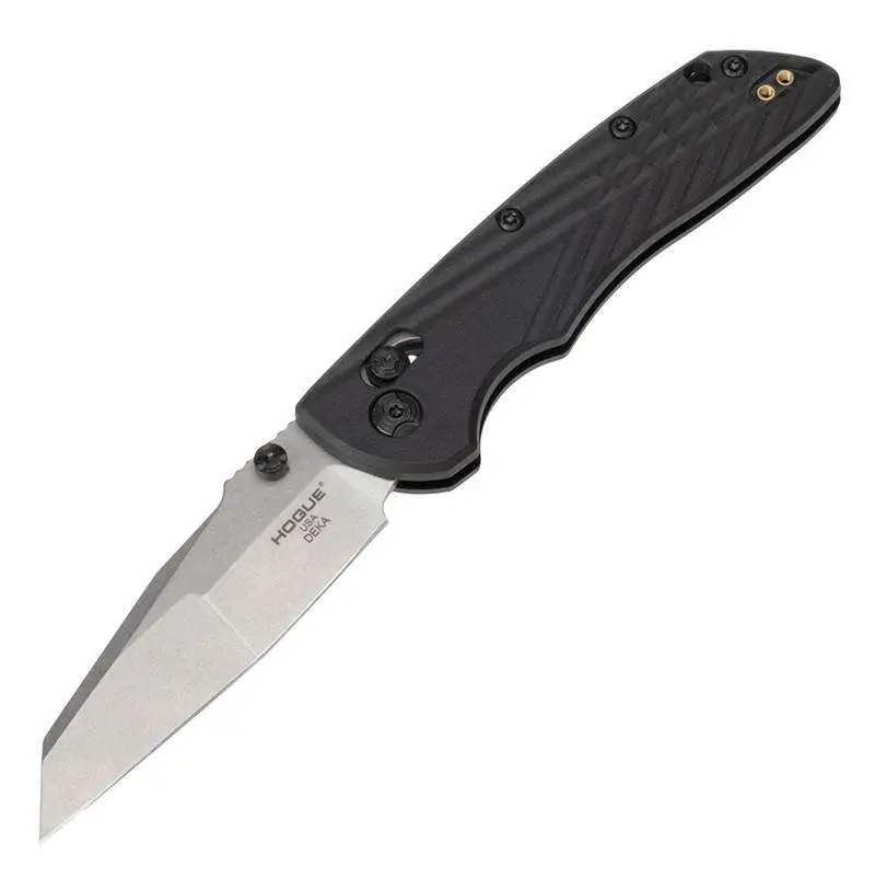 Deka 3.25" ABLE Lock Folder - Modified Wharncliffe Blade Tumbled Finish - Polymer Frame - Black