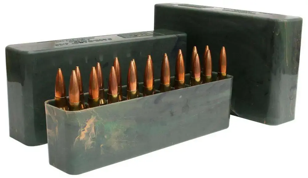 MTM AMMO BOX MEDIUM RIFLE 20-ROUNDS SLIP TOP STYLE CLRED
