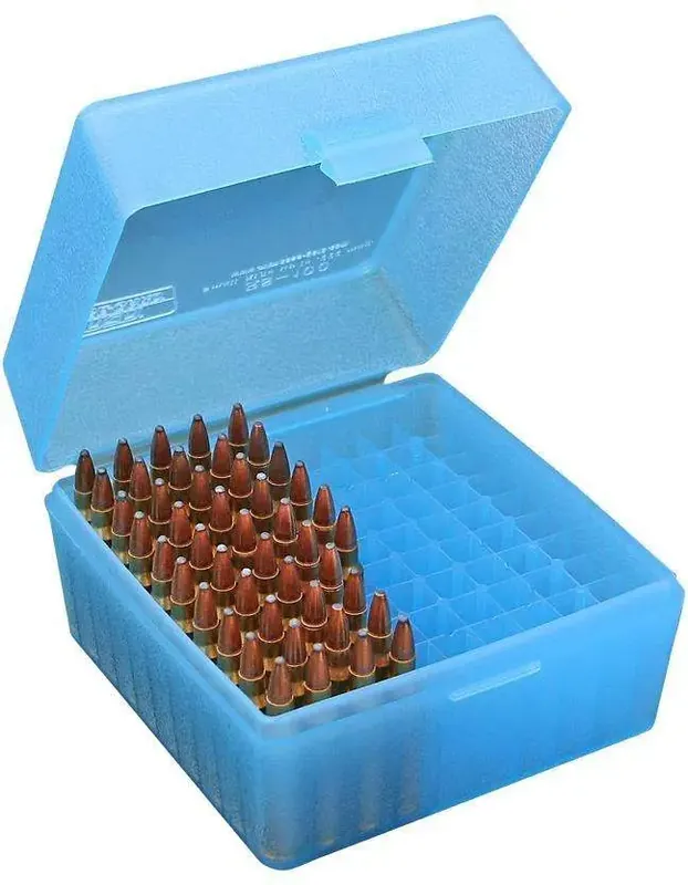 CASE OF 12 AMMO BOX 100RD FLIP TOP 223/204 GRN/BLK