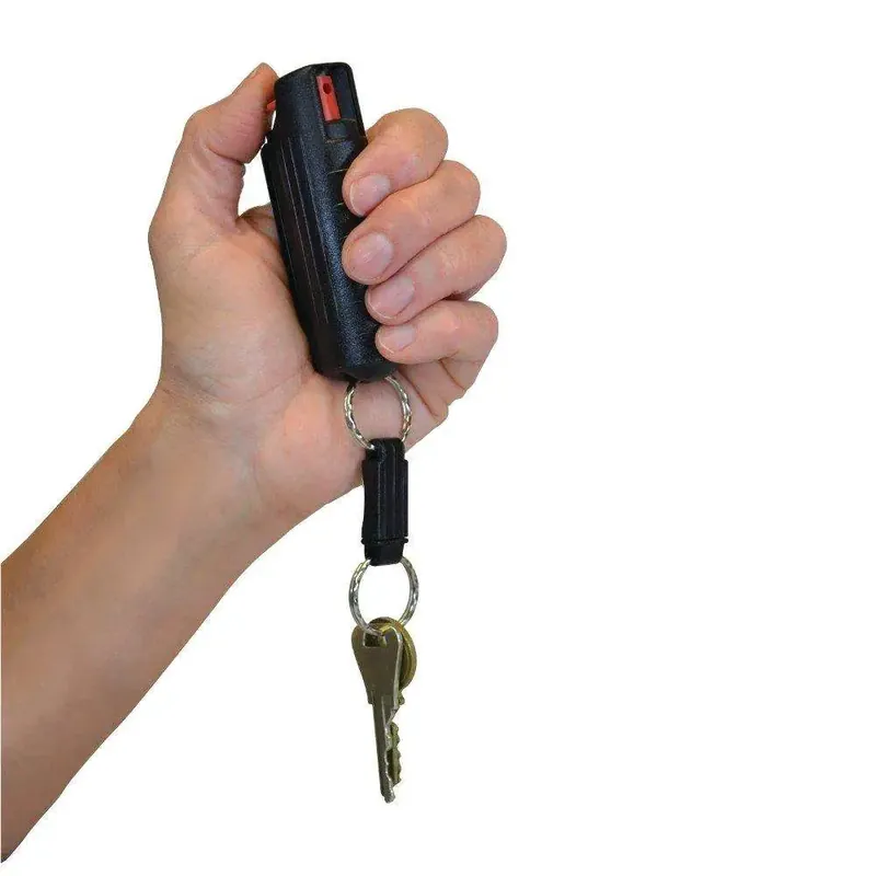 1/2 OZ. PEPPER SPRAY W/BLACK HARD CASE & KEY RING