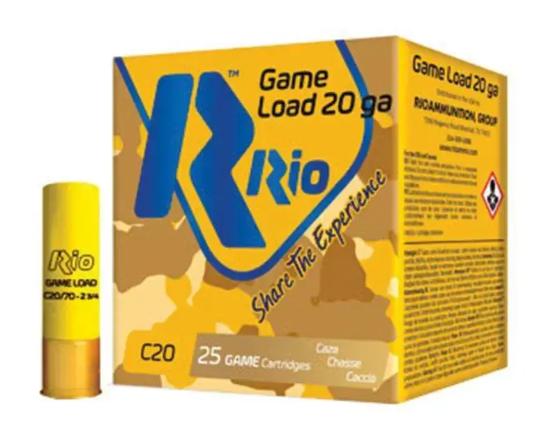 RIO Game Load 20GA Light 2-3/4"-1oz #7.5 1180 FPS 25/BOX
