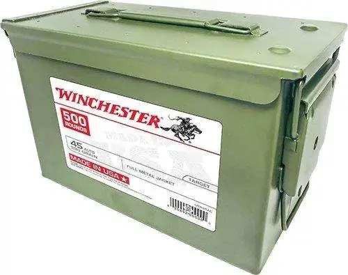 USA- Metal Ammo Can 45 Auto 230 FMJ 500 Rounds Ammo