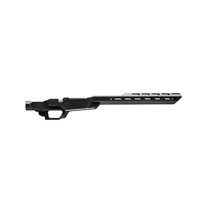 Sharps Bros SBC04 Heatseeker Rifle Chassis Stock Chassis Matte Black Cerakote 6061-T6 Aluminum with 14" M-LOK Handguard for Savage 110 Short Action