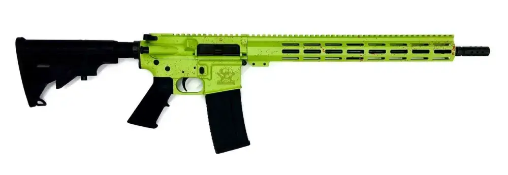 GLFA AR15 Rifle - Zombie Splatter | .223 Wylde | 16" Heavy Barrel | 15.25" M-LOK Handguard