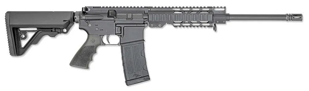 Rock River Arms AR1910 LAR-15M Assurance-M Carbine 5.56x45mm NATO 16" Barrel, 30+1 None, Flip-Up Sights, Overall Black, RRA Operator CAR Stock & Hogue Rubber Grip Right Hand