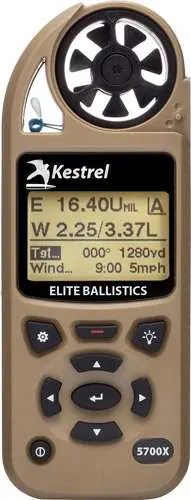 KESTREL 5700X ELITE W/ APPLIED BALLISTICS DESERT TAN