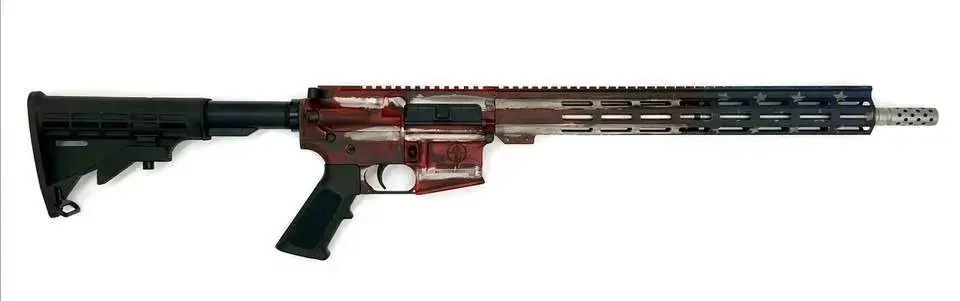 GLFA AR15 BATTLEWORN.223 WYLDE 16" S/S BBL AMERICAN FLAG