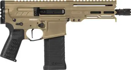 CMMG PISTOL DISSENT MK4 5.7X28 MM 6.5" 32RD COYOTE TAN