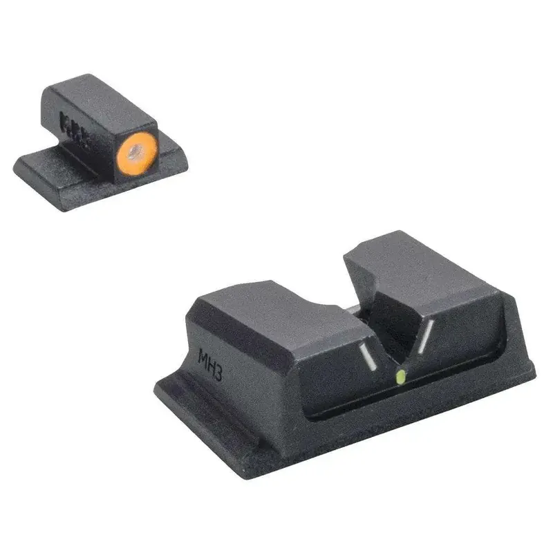 HYPER-BRIGHT V-SIGHT-FIXED-PISTOL-SET-S&W M&P FULL SIZE/COMPACT-ML41710G
