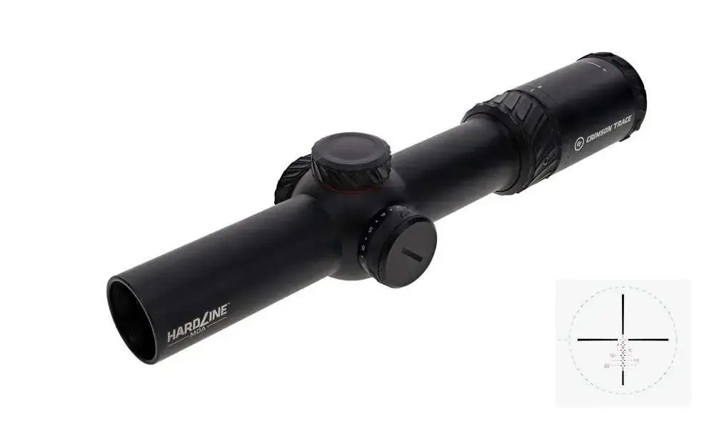Crimson Trace Corporation Hardline LPVO Rifle Scope 1-6X24mm Objective Illuminated MOA Reticle 34mm Main Tube Matte Finish Black