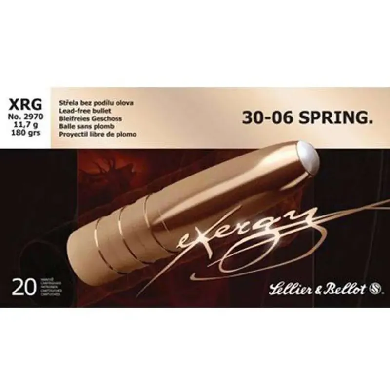 S&B eXergy Blue Solid Copper 30-06 180gr 20/RD